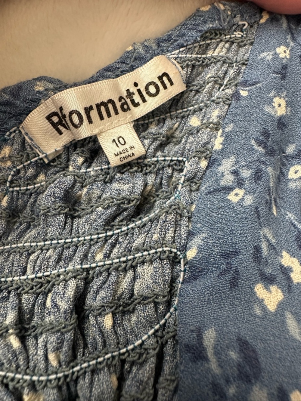Reformation Baxley Midi Dress Eve Blue Ditsy Floral - Picture 6 of 13
